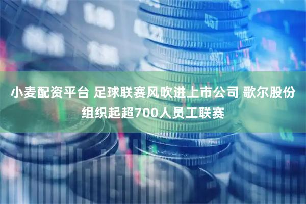 小麦配资平台 足球联赛风吹进上市公司 歌尔股份组织起超700人员工联赛