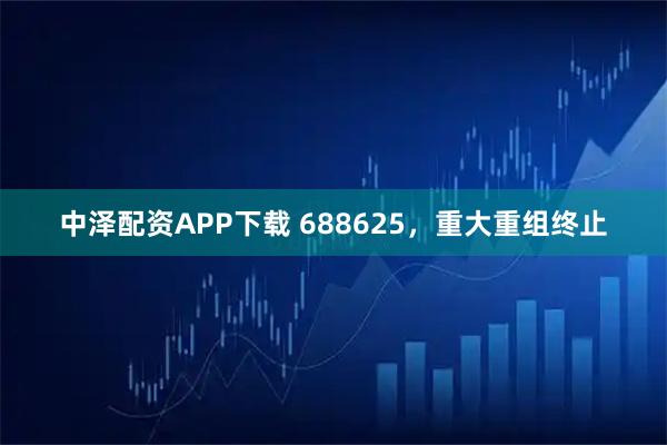 中泽配资APP下载 688625，重大重组终止