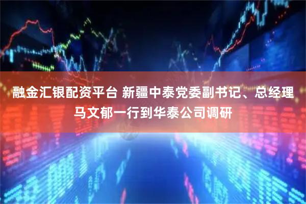 融金汇银配资平台 新疆中泰党委副书记、总经理马文郁一行到华泰公司调研